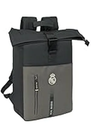Safta REAL MADRID 3ª EQUIPACIÓN 24/25 - Mochila con Solapa para Portátil de 15.6", Ideal para Diferentes Edades, Cómoda y Versátil, Calidad y Resistencia, 28x13x42 cm