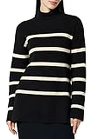 THE DROP Camilla Jersey de Cuello Alto y Hombro Caído para Mujer, , L