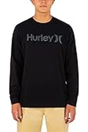 Hurley M One and Only Summer Crew Sudadera, Hombre, Black, L