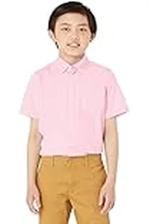 Amazon Camisas de botones, popelina, tejido elástico y manga corta para uniforme Niño, Pack de 3, , 8 años