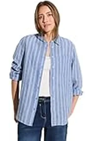 CECIL Shirt Blouse Stripe-Camiseta de Manga Corta, , M para Mujer
