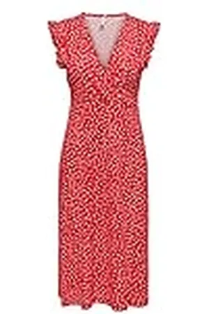 ONLY Onlmay S/L Wrap Midi Dress Box Jrs Vestido, , Mujer