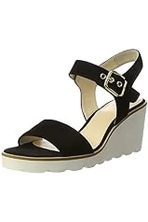 Högl Högl 3-10 6222 0100, Sandalias con Cuña Mujer, Negro (schwarz0100), 38.5 EU