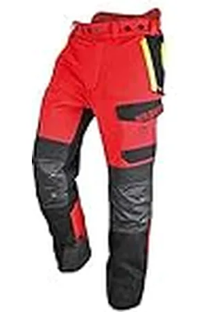 Solidur INPA7P Infinity - Tipo A Clase 1 - Pantalones de Motosierra - para piernas más largas (+7 cm) - Comodidad y protección excepcionales - Talla 3XL - Rojo
