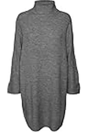 VERO MODA VMJUPITER LS Cowlneck Short Dress BF Vestido, Medium Grey Melange, XL para Mujer