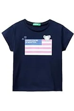 Benetton T-Shirt 3i1xg10d6 Camiseta, , 110 cm para Niñas