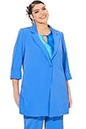 Ulla Popken Blazer, Reverskragen, Knopfverschluss, 3/4-arm, , 44-46 Mujeres