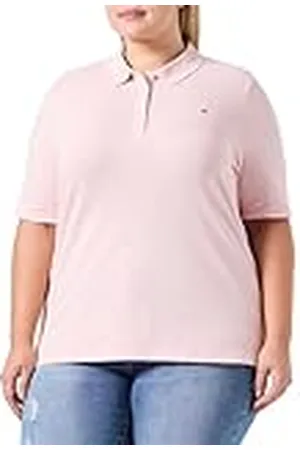Tommy Hilfiger Polo de Manga Corta Mujer Curve Regular Pique de Algodón, , 46
