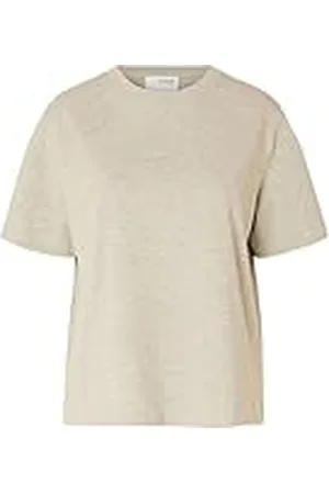 SELECTED Slfessential SS Boxy tee Noos Camiseta, , L para Mujer