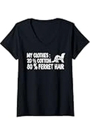 Halloween Mujer hurón divertido mi ropa 80 hurto hurto Camiseta Cuello V