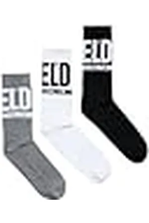 Diesel SKM-RAY-THREEPACK, Calcetines para Hombre, Negro (Black/Black/Black E3843/0qatv), 43/46 (Talla del fabricante: Large), Pack de 3