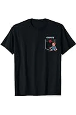 Chucky Vintage Button Faux Pocket Camiseta