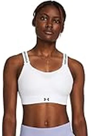 Under Armour UA Infinity High Bra Sostén deportivo para correr, sujetador cruzado en la espalda para mujer, color negro/