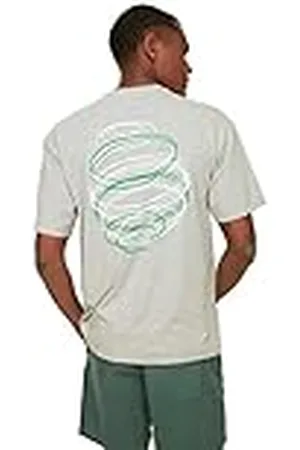 Trendyol Camiseta de Ajuste Relajado 100% algodón para Hombre, S