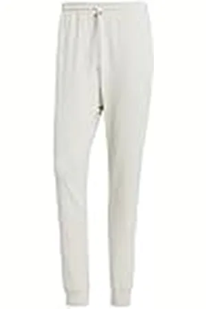 adidas Hombre Essentials FEELCOZY French Terry Pant, Wonder Alumina/White, L