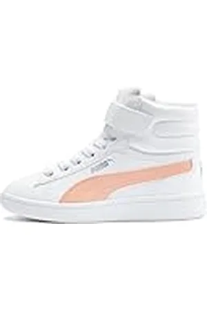 PUMA Vikky V2 Mid SL V PS, Zapatillas Niñas, Blanco White-Peach Parfait Silver-Gray Violet 02, 28 EU