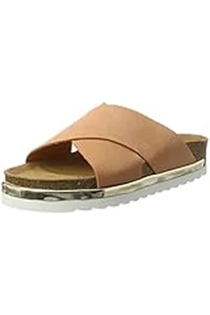 VERO MODA Vmlisa Leather Sandal, Sandalias Planas Mujer, Rosa (Shrimp), 37 EU