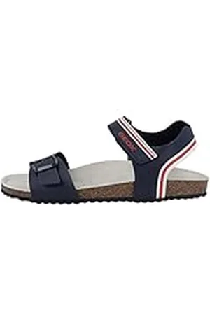Geox J GHITA BOY, Sandalia para Niños, BLUE/RED/WHITE, 33 EU