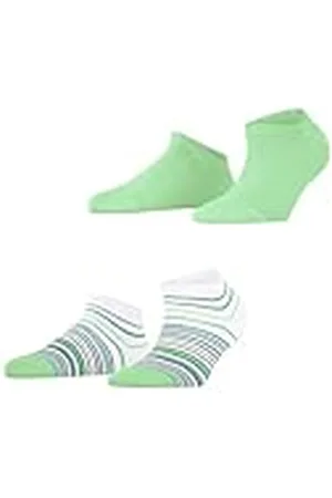 ESPRIT Multi Stripe 2-Pack W SN algodón corte unicolor 2 pares, Calcetines cortos Mujer, , 35-38