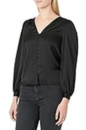 VILA Multi V-Cuello L/S Camisa/Su-Noos Blusas, , 36 para Mujer