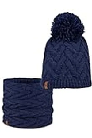 Buff ® Dúo Pack Knitted & Fleece Band Gorro Caryn Midnight Azul marino y Knitted & Fleece Braga de cuello Caryn Midnight Azul marino Talla única Adulto