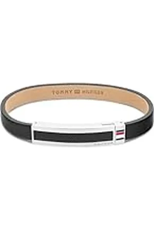 Tommy Hilfiger Jewelry Pulsera para Hombre de Cuero Color Negro - 2790398