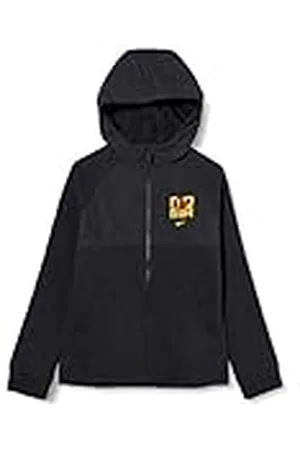 Nike Roma B NSW Hybrid FZ Sweatshirt, Niños, Black/University Gold no Sponsor, XS