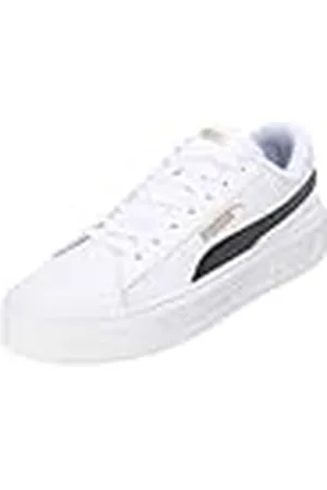 PUMA Smash Platform V3, Zapatillas Mujer, White Black Gold, 37 EU