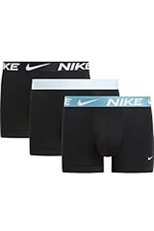 Nike Trunk 3pk Ropa Interior, Blk-Glacier Blue/Dnim Turq./ Blk, S para Hombre