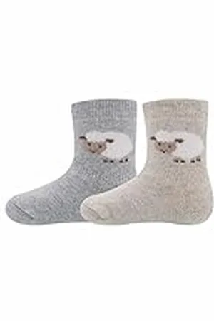 Ewers Gots Organic Schaf 2er Pack Kindersocken Jungen Calcetines Informales, , 23-26 para Niños