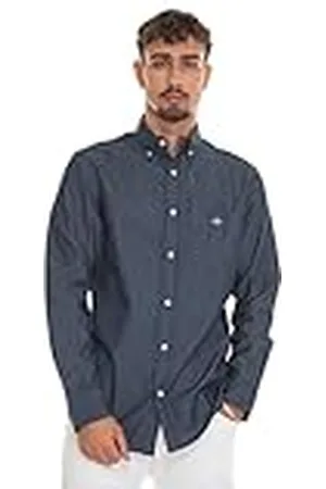 GANT Reg Indigo BD Camisa, Oscuro, L Hombres