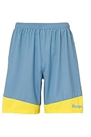 Kempa Emotion 2.0 Shorts Shorts de Juego, Hombre, Dove Azul/Lima Amarillo, 152