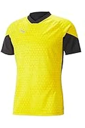 PUMA Camiseta de Entrenamiento Teamcup, Hombre, Cyber Yellow Negro Cartucho de Tinta, M