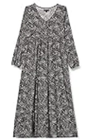 IKKS JUNIOR Robe à Manches Longues cœurs Blancs Sur Fond XU30014.02 Vestido Casual, , 16 ANS para Niñas