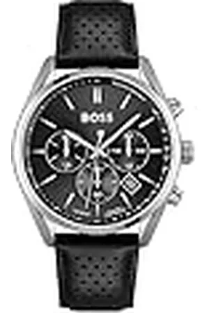HUGO BOSS Reloj Cronógrafo de Cuarzo para Hombre Colección Champion con Correa de Cuero Negro - 1513816
