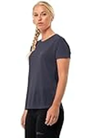 Jack Wolfskin Vonnan S/S T W Camiseta, Gris , Small Mujeres
