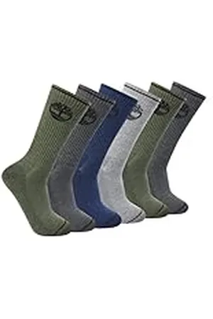 Timberland 6-Pack Crew Socks Calcetines de Equipo, , L para Hombre
