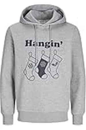 JACK & JONES Jjxmas One Color Funny Sweat Hood Sudadera con Capucha, , S para Hombre