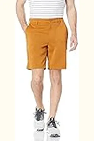 Amazon Pantalón Corto Elástico de Golf y Corte Clásico (Disponible en Tallas Grandes y Largos Especiales) Hombre, , 30W