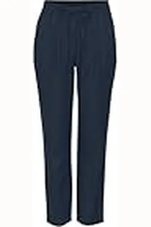 VERO MODA Pantalones de Lino Informales para Mujer Sueltos Pantalones Tobilleros Casuales, Color: , Talla:XXL