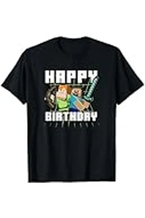 Minecraft Alex & Steve Happy Birthday Camiseta
