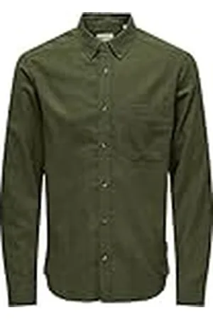 Only & Sons Onsgudmund Noos Slim-Camiseta Lisa de 1 pkt Camisa de Manga Larga Hombre, , S