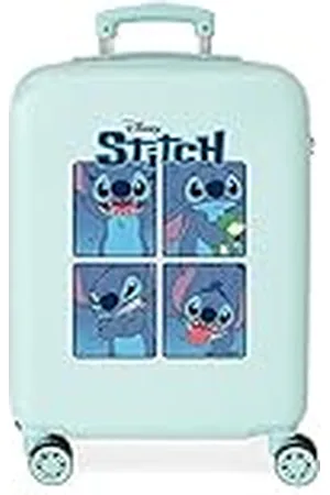 Disney Adorable Stitch Maleta de Cabina Turquesa 38x55x20 cms Rígida ABS Cierre de combinación Lateral 35L 2 kgs 4 Ruedas Dobles Equipaje Mano