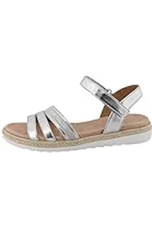 TOM TAILOR 7470090004, Sandalia, Plata, 34 EU