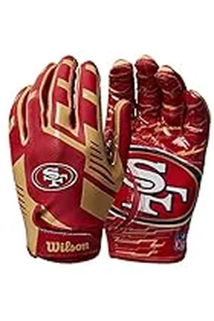 Wilson Guantes NFL TEAM SUPER GRIP, Talla única para jóvenes, Silicona/licra elástica