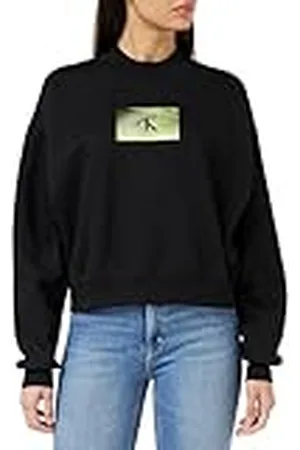Calvin Klein Jeans Illuminated Box Logo Crew Neck J20J222897 Sudaderas, , L para Mujer