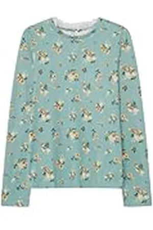Springfield SPRINGFILED, Mujer, Camiseta Estampada Cuello Volante, Green, L
