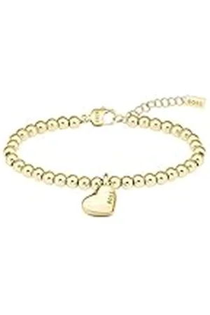 HUGO BOSS Jewelry Pulsera de Cuentas para Mujer Colección HONEY HEART BEADS en Oro Amarillo con un Charm de Corazón - 1580643