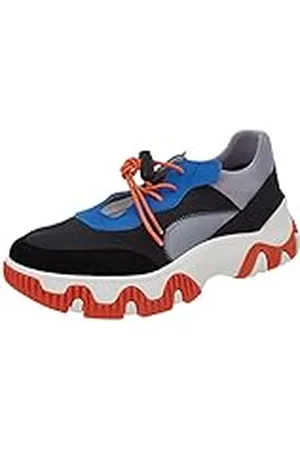 Fly London Fian634fly, Zapatillas Mujer, Gris, Azul, Naranja, 38 EU