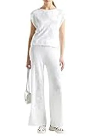 Benetton Top 103cd10ar Camiseta, Color Blanco, S Mujeres
